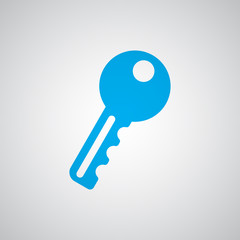 Flat blue Key icon