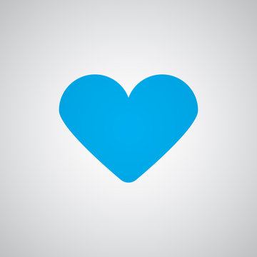 Flat blue Heart icon