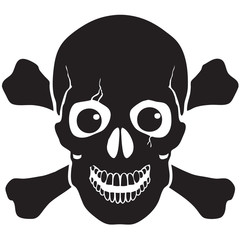 Pirate symbol Jolly Roger skull-vector