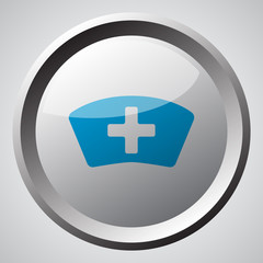 Web button with blue Nurse icon