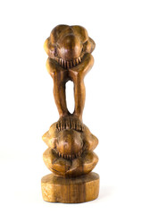 A wooden figure