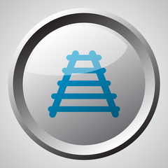 Web button with blue Railroad icon