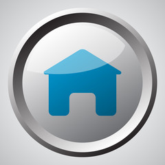 Web button with blue Home icon
