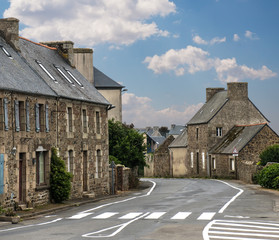 Fototapeta na wymiar street old Breton town, France