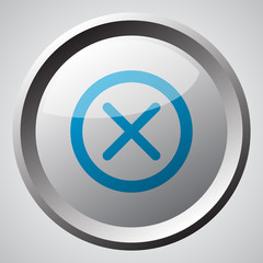 Obraz premium Web button with blue Cancel icon