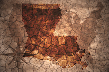 vintage Louisiana state map