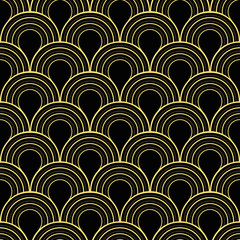 Seamless art deco twenties vintage pattern vector