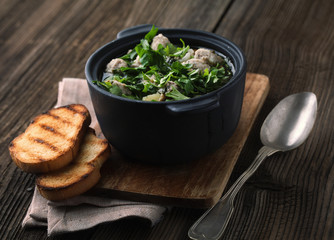 Soup with meatballs