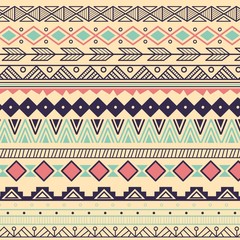 Aztec tribal pattern in stripes