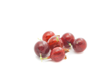 group of red gooseberries