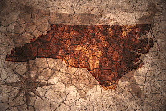 vintage North Carolina state map