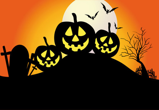 Halloween Hintergrund - Halloween-Kürbisse