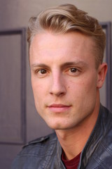 Close up portrait of a handsome young man