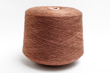 Color cone of silk on white background