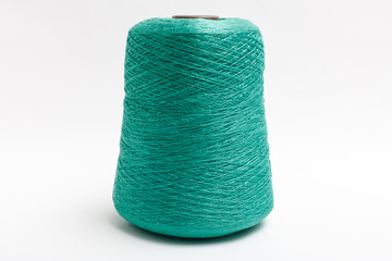 Color cone of silk on white background