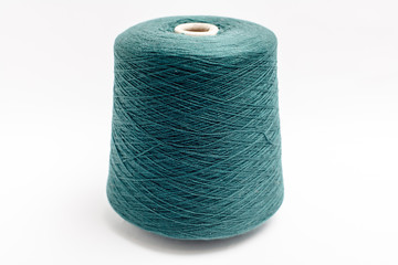 Color cone of silk on white background