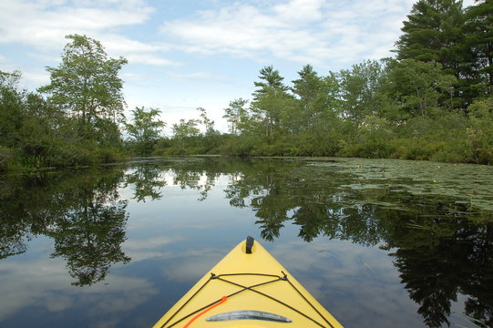 Kayaking, Lake Winnisquam, New Hampshire