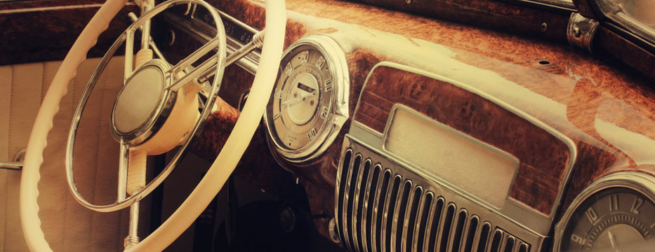 Vintage Car Dashboard  (fragment)