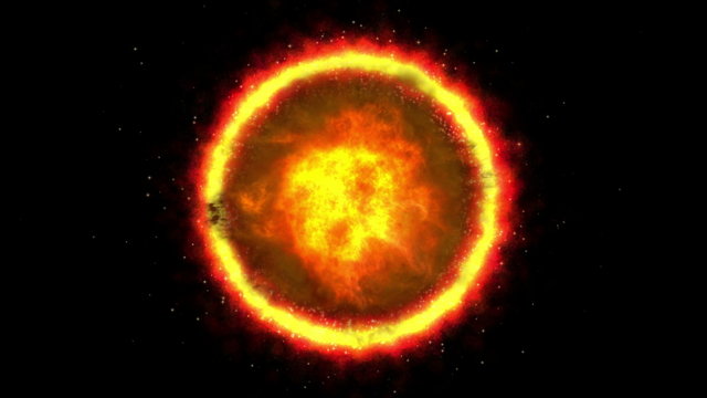 sun corona fire 4k