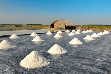 The salt fields in Vietnam