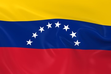 Waving Flag of Venezuela - 3D Render of the Venezuelan Flag with Silky Texture