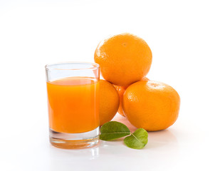 orange juice isolated with clipping path