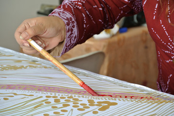 Malaysia traditional batik canting or batik tulis   - obrazy, fototapety, plakaty