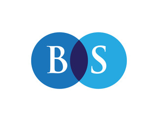 BS Letter Initial Double Circle Logo