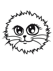 Plush kitten fur ball sweet furry cute round