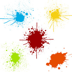 splatter pack Collection of paint color.illustration vector desi