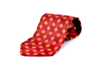 necktie on white background