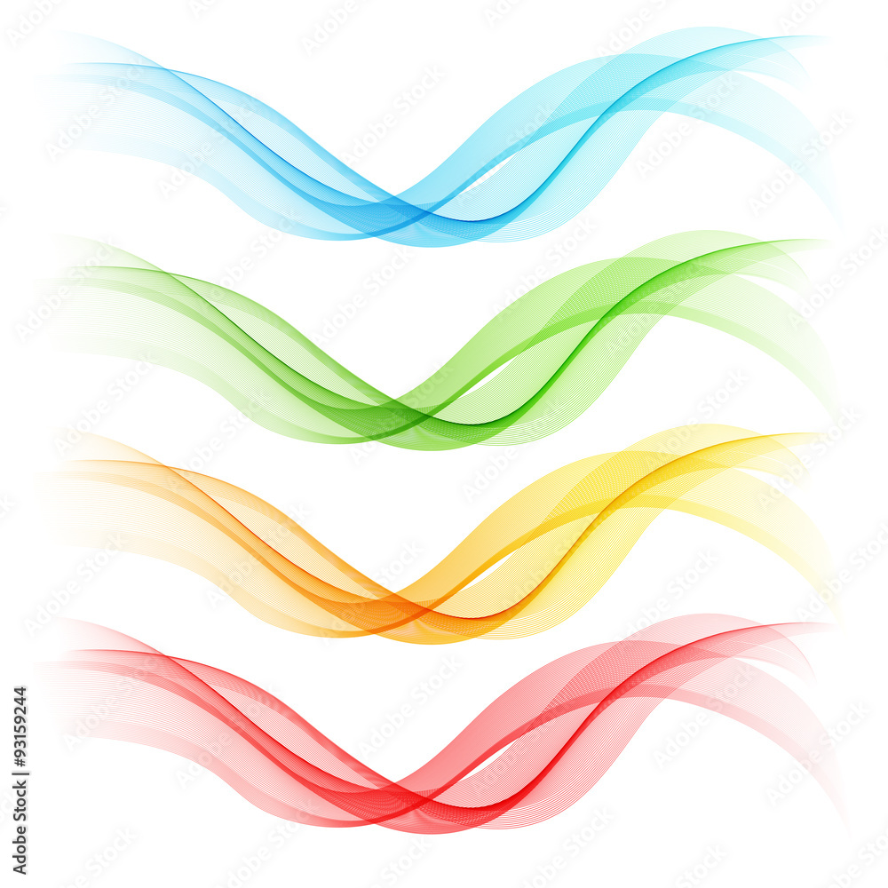 Poster set of abstract waves. vector illustration