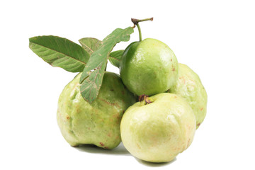 isolated guava on white background
