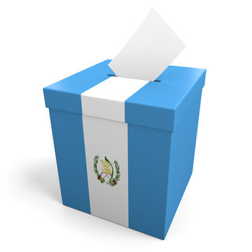 Guatemala election ballot box for collecting votes