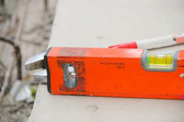 close up water level measure tools