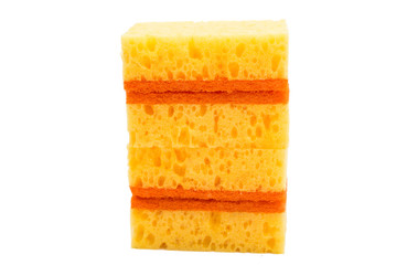 Yellow kitchen sponge