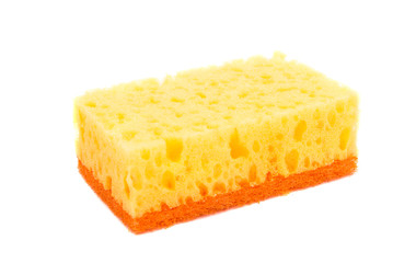 Yellow kitchen sponge