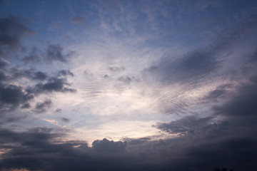 Cloud in twilight rainy season