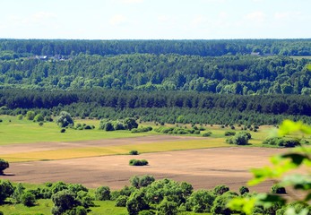 Fototapeta na wymiar Lithuania landscape view from Vilkija church