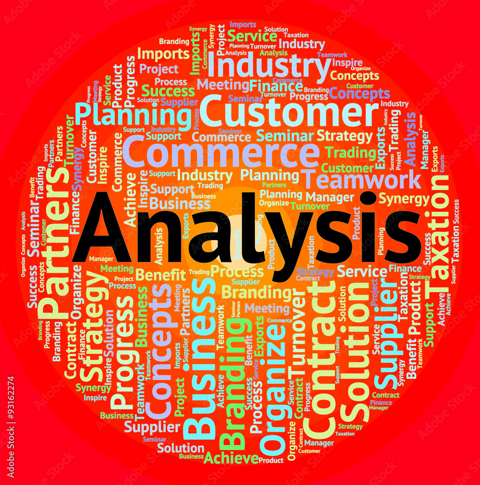 Poster analysis word shows data analytics and analyse
