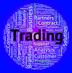 Trading Word Means Buy E-Commerce And Exporting
