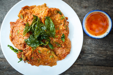 Fried fish cakes (Tod Man Pla), Thai food.