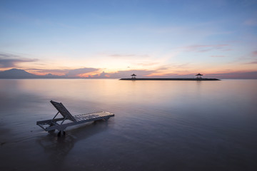 Resting at Sanur beach, Bali, Indonesia
