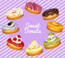 Different flavor of donuts