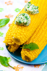 corn ears with butter © zoryanchik