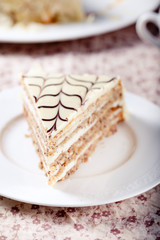 Traditional Hungarian Esterhazy cake