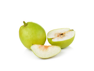 Chinese fragrant pears  on white background