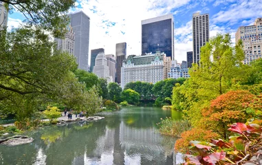 Crédence de cuisine en verre imprimé New York View of Central Park in New York City in autumn