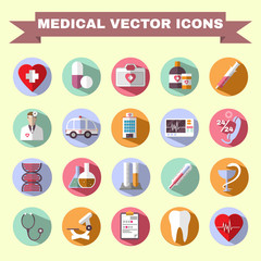 Medical vector icon set.