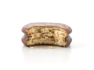 chocolate soft cake with marshmallow